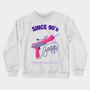 Since 90s Gamer and Proud - Gamer gift - Retro Videogame Crewneck Sweatshirt